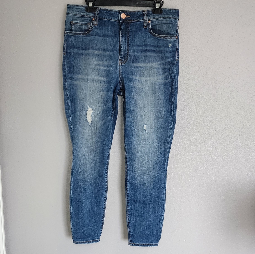 Kut from the kloth Donna High-Rise Ankle Skinny Jeans/Size 12